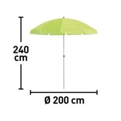 Balkonschirm Toluca Ø 200 Cm Hellgrün Mit Push-Up-Funktion -Outdoor Schirm Verkauf 048124798324 VM01 091020 L