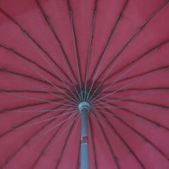 Marktschirm Limon Ø 270 Cm Burgund Mit Kurbel -Outdoor Schirm Verkauf 048124986097 CU03 020914 L