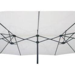 Balkonschirm Cloyna Ø 270 Cm Ecru Mit Kurbelmechanik -Outdoor Schirm Verkauf 048126615148 CU02 210720 L