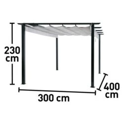Pavillon Valleton Anthrazit 300 Cm X 400 Cm -Outdoor Schirm Verkauf 048126615810 VM01 240920 L