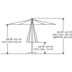 Schneider Rechteckschirm Malaga Natur 300 Cm X 200 Cm -Outdoor Schirm Verkauf 144023 2630 4