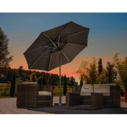 Schneider Schirme Marktschirm Blacklight Ø 270 Cm Mit Kurbelmechanik -Outdoor Schirm Verkauf 144024 2630 7