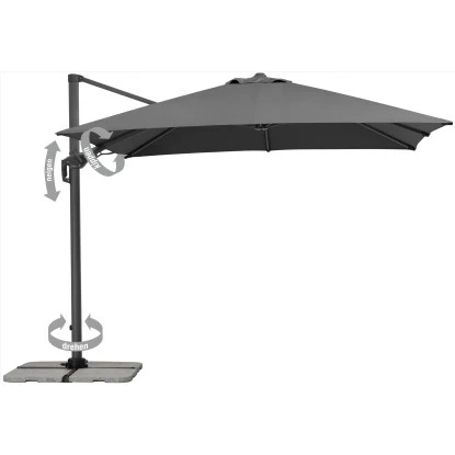 Schneider Schirme Ampelschirm Rhodos 300 Cm X 300 Cm Anthrazit 4 Schneider Schirme Ampelschirm Rhodos 300 Cm X 300 Cm Anthrazit – Bild 2