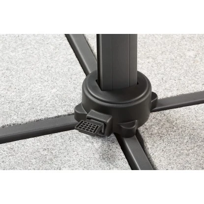 Schneider Schirme Ampelschirm Rhodos 300 Cm X 300 Cm Anthrazit 5 Schneider Schirme Ampelschirm Rhodos 300 Cm X 300 Cm Anthrazit – Bild 3