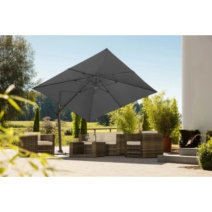 Schneider Schirme Ampelschirm Rhodos 300 Cm X 300 Cm Anthrazit 7 Schneider Schirme Ampelschirm Rhodos 300 Cm X 300 Cm Anthrazit – Bild 5