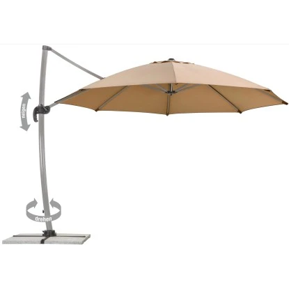 Schneider Schirme Ampelschirm Rhodos Ø 350 Cm Sand Mit Kurbelmechanik 4 Schneider Schirme Ampelschirm Rhodos Ø 350 Cm Sand Mit Kurbelmechanik – Bild 2