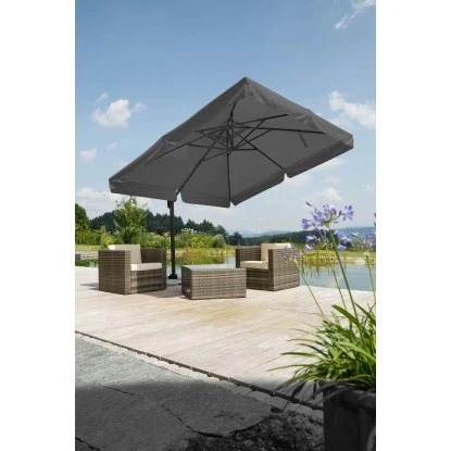 Schneider Schirme Ampelschirm Rhodos 300 Cm X 356 Cm Anthrazit 7 Schneider Schirme Ampelschirm Rhodos 300 Cm X 356 Cm Anthrazit – Bild 5