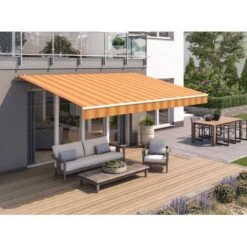Wismar Gelenkarmmarkise Classic 600 Cm X 400 Cm Gelb-Orange -Outdoor Schirm Verkauf 146774 2354 AB 02 1