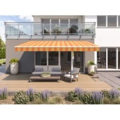 Wismar Gelenkarmmarkise Classic 600 Cm X 300 Cm Gelb-Orange -Outdoor Schirm Verkauf 146774 2354 AB 03 2