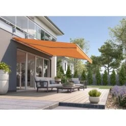 Wismar Gelenkarmmarkise Classic 600 Cm X 200 Cm Gelb-Orange -Outdoor Schirm Verkauf 146774 2354 AB 04 6