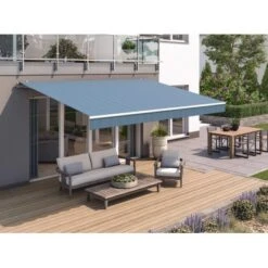 Wismar Gelenkarmmarkise Classic 400 Cm X 300 Cm Blau-Grau -Outdoor Schirm Verkauf 146776 2354 AB 02 2