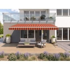 Wismar Gelenkarmmarkise Classic 300 Cm X 250 Cm Orange-Braun -Outdoor Schirm Verkauf 146792 2354 AB 03