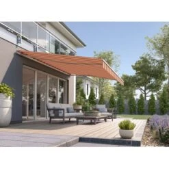 Wismar Gelenkarmmarkise Classic 400 Cm X 300 Cm Beige-Rot -Outdoor Schirm Verkauf 146799 2354 AB 04 5