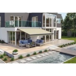 Wismar Teilhülsenmarkise 350 Cm X 250 Cm Beige-Grün -Outdoor Schirm Verkauf 148512 2354 AB 02 8