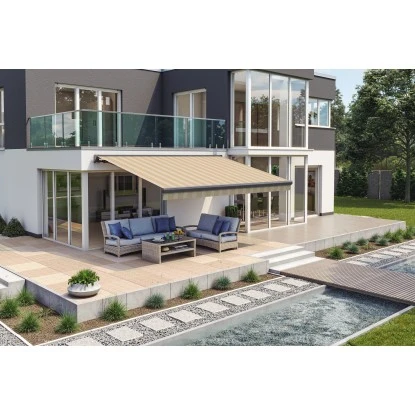 Wismar Teilhülsenmarkise 400 Cm X 350 Cm Beige 4 Wismar Teilhülsenmarkise 400 Cm X 350 Cm Beige – Bild 2