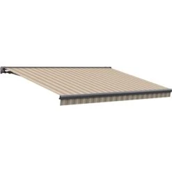 Wismar Teilhülsenmarkise 500 Cm X 250 Cm Beige-Braun