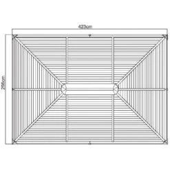 Sojag Aluminium-Pavillon Moreno 10 X 14 Anthrazit 298 Cm X 423 Cm X 283 Cm -Outdoor Schirm Verkauf 1741 sj04400 monaco10x14 6