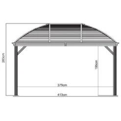 Sojag Aluminium-Pavillon Moreno 10 X 14 Anthrazit 298 Cm X 423 Cm X 283 Cm -Outdoor Schirm Verkauf 1741 sj04400 monaco10x14 7
