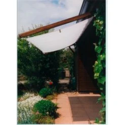 Floracord Pergola Bausatz Inkl. Sonnensegel Weiß 330 Cm