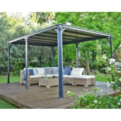 Palram - Canopia Gartenpavillon Milano 3.1 X 4.3 Anthrazit -Outdoor Schirm Verkauf 1931930 4695 4