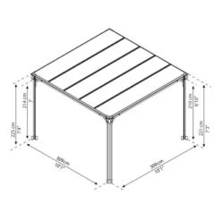 Palram - Canopia Gartenpavillon Milano 3.1 X 3.1 Anthrazit -Outdoor Schirm Verkauf 1932144 4695 2
