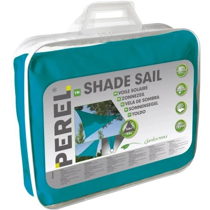 Perel Dreieck-Sonnensegel 360 Cm X 360 Cm Blau 4 Perel Dreieck-Sonnensegel 360 Cm X 360 Cm Blau – Bild 2