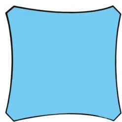 Perel Viereck-Sonnensegel 500 Cm X 500 Cm Blau -Outdoor Schirm Verkauf 288150 1717 4