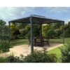 Palram - CanopiaMartinique 3 X 4.3 GartenPavillon Anthrazit Inkl. LED Set -Outdoor Schirm Verkauf 2971661 1