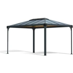 Palram - CanopiaMartinique 3 X 4.3 GartenPavillon Anthrazit Inkl. LED Set -Outdoor Schirm Verkauf 2971661 3
