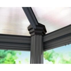 Palram - CanopiaRoma 4 X 3.6 GartenPavillon Anthrazit Inkl. LED Set -Outdoor Schirm Verkauf 2971810 5