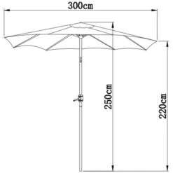 Gartenfreude Marktschirm Ø 300 Cm Terracotta Mit Kurbelmechanik -Outdoor Schirm Verkauf 320923 4655 42510839042422