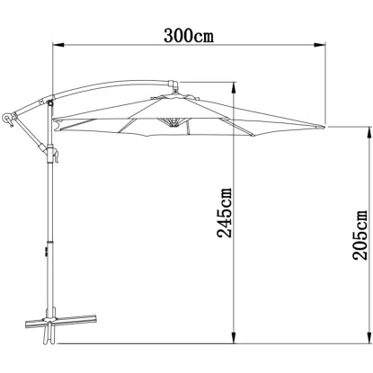 Gartenfreunde Ampelschirm Ø 300 Cm Pastell Rosa Mit Kurbel 8 Gartenfreunde Ampelschirm Ø 300 Cm Pastell Rosa Mit Kurbel – Bild 6
