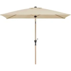 Schneider Schirme Marktschirm 150 Cm X 230 Cm Natur Mit Kurbelmechanik -Outdoor Schirm Verkauf 4000570688024 2630 S 3
