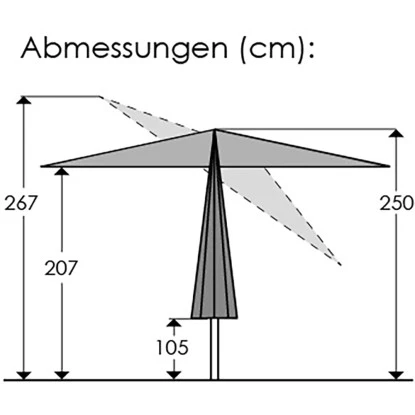 Schneider Schirme Marktschirm Ø 270 Cm Anthrazit Mit Kurbelmechanik 9 Schneider Schirme Marktschirm Ø 270 Cm Anthrazit Mit Kurbelmechanik – Bild 7
