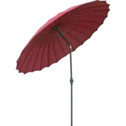 Marktschirm Limon Ø 270 Cm Burgund Mit Kurbel -Outdoor Schirm Verkauf 4048124986097 S03 020914 L
