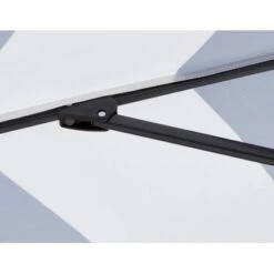 Marktschirm Honolulu Ø 300 Cm Blau-Weiß Mit Kurbel -Outdoor Schirm Verkauf 4048124987803 CU02 300718