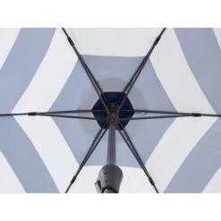 Marktschirm Honolulu Ø 300 Cm Blau-Weiß Mit Kurbel -Outdoor Schirm Verkauf 4048124987803 CU03 300718