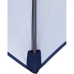 Marktschirm Honolulu Ø 300 Cm Blau-Weiß Mit Kurbel -Outdoor Schirm Verkauf 4048124987803 CU04 300718