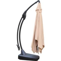 Ampelschirm Peoria 300 Cm X 300 Cm Beige Mit Kurbel -Outdoor Schirm Verkauf 4048124992906 S03 150819 L