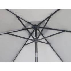 Sonnenschirm Wando Ø 270 Cm Grau Mit Kurbel Und LED-Beleuchtung -Outdoor Schirm Verkauf 4048126055265 80