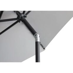 Sonnenschirm Wando Ø 270 Cm Grau Mit Kurbel Und LED-Beleuchtung -Outdoor Schirm Verkauf 4048126055265 90