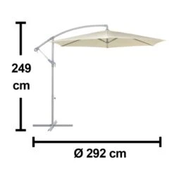 Ampelschirm Valdosta Ø 300 Cm Beige Mit Kurbel 17 Ampelschirm Valdosta Ø 300 Cm Beige Mit Kurbel -Outdoor Schirm Verkauf 4048126605033 VM01 151019