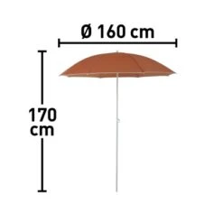 Marktschirm Ø 160 Cm Mit Push-Up Mechanik -Outdoor Schirm Verkauf 4048126625710 50