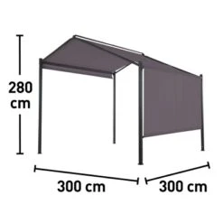 Stahl-Pavillon Bacliff Mit Seitenvorhängen 3 M X 3 M X 2,8 M Anthrazit -Outdoor Schirm Verkauf 4048126627844 40