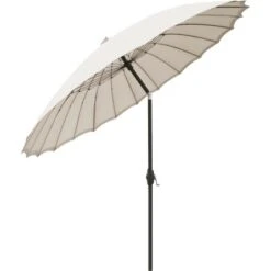 Marktschirm Limon Ø 270 Cm Weiß Mit Kurbel -Outdoor Schirm Verkauf 4048126629817 30