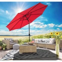 Gartenfreude Marktschirm Ø 300 Cm Rot Mit Kurbelmechanik 10 Gartenfreude Marktschirm Ø 300 Cm Rot Mit Kurbelmechanik -Outdoor Schirm Verkauf 4251083905706 4655 01