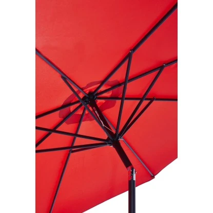 Gartenfreude Marktschirm Ø 300 Cm Rot Mit Kurbelmechanik 5 Gartenfreude Marktschirm Ø 300 Cm Rot Mit Kurbelmechanik – Bild 3