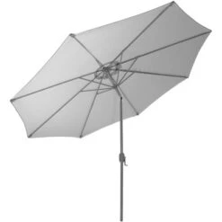 Gartenfreude Marktschirm Ø 270 Cm Grau Mit Kurbelmechanik