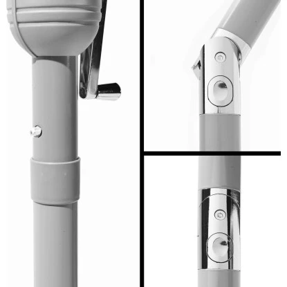 Gartenfreude Marktschirm Ø 270 Cm Anthrazit Mit Kurbelmechanik 7 Gartenfreude Marktschirm Ø 270 Cm Anthrazit Mit Kurbelmechanik – Bild 5