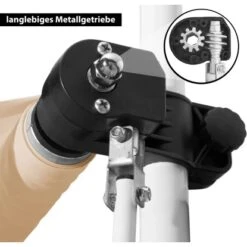 Gartenfreude Klemmmarkise Taupe/Beige 200 X 120 Cm Ohne Bohren, Gerader Schnitt -Outdoor Schirm Verkauf 4251083911622 4655 8